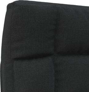 vidaXL Składane krzesło podłogowe, czarne, obite tkaniną 8