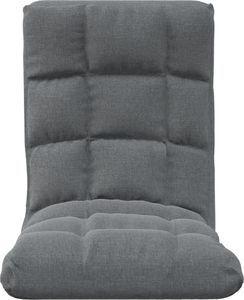 vidaXL Składane krzesło podłogowe, jasnoszare, obite tkaniną 4