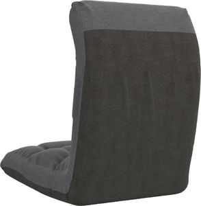 vidaXL Składane krzesło podłogowe, jasnoszare, obite tkaniną 6