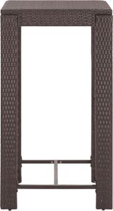 vidaXL 5-cz. zestaw mebli barowych, z poduszkami, rattan PE, brązowy 6