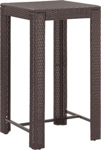 vidaXL 5-cz. zestaw mebli barowych, z poduszkami, rattan PE, brązowy 7