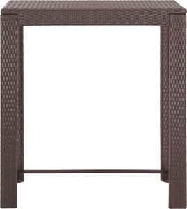 vidaXL 5-cz. zestaw mebli barowych, z poduszkami, rattan PE, brązowy 7