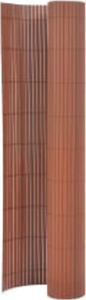 vidaXL Ogrodzenie dwustronne, 110 x 400 cm, brązowe 1