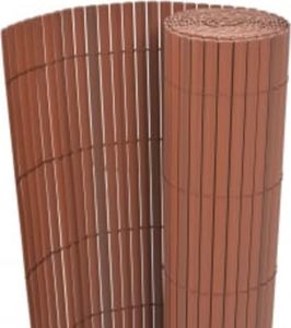 vidaXL Ogrodzenie dwustronne, 90 x 400 cm, brązowe 2