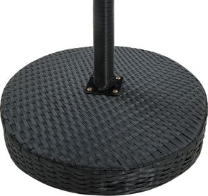 vidaXL 3-cz. zestaw mebli barowych z poduszkami, rattan PE, czarny 7