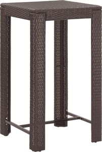vidaXL 3-cz. ogrodowy zestaw mebli barowych, poduszki, rattan PE, brąz 7