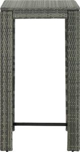 vidaXL 3-cz. zestaw mebli barowych z poduszkami, rattan PE, szary 7