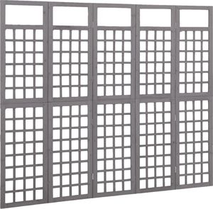 vidaXL Parawan pokojowy 5-panelowy/trejaż, drewno jodłowe, 201,5x180cm 3