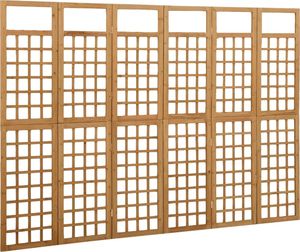 vidaXL Parawan pokojowy 6-panelowy/trejaż, drewno jodłowe, 242,5x180cm 3