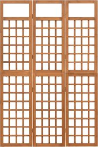 vidaXL Parawan pokojowy 3-panelowy/trejaż, drewno jodłowe, 121x180,5cm 2