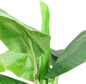 vidaXL Sztuczne drzewko bananowe z doniczką, 115 cm, zielone 3