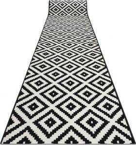 Dywany Łuszczów CHODNIK BCF MORAD Ruta romby czarny / krem 90 cm, 90x880 cm 1