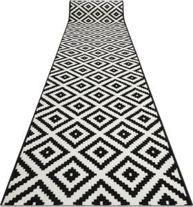 Dywany Łuszczów CHODNIK BCF MORAD Ruta romby czarny / krem 90 cm, 90x760 cm 1