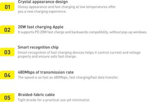 Kabel USB Baseus USB-C - Lightning 2 m Niebieski (BSU3021BLU) 17