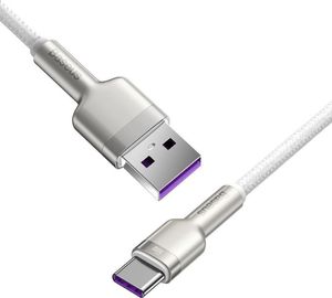 Kabel USB Baseus USB-A - USB-C 1 m Biały (BSU3016WHT) 2