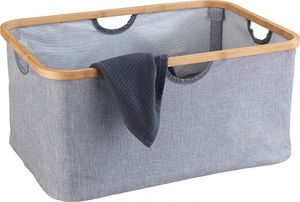 Kosz na pranie kosz na pranie Bahari składany 50 litrów 54 x 36 cm bambus szary 2