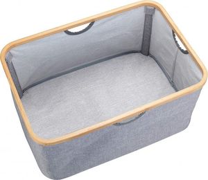 Kosz na pranie kosz na pranie Bahari składany 50 litrów 54 x 36 cm bambus szary 3