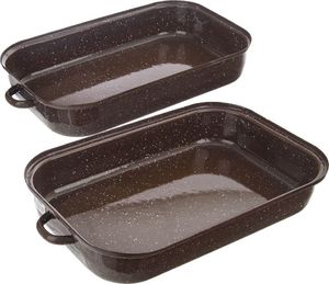 Orion Brytfanna emaliowana z pokrywą pokrywką brytfanka do pieczenia mięsa gęsiarka 46x27,5x14,5 cm 2