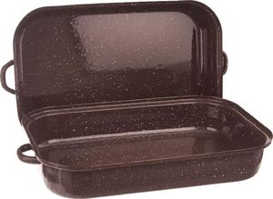 Orion Brytfanna emaliowana z pokrywą pokrywką brytfanka do pieczenia mięsa gęsiarka 46x27,5x14,5 cm 4