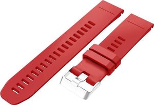 Alogy Gumowy pasek Alogy karbon do Garmin Fenix 5/5 Plus/6/6 pro czerwony uniwersalny 4
