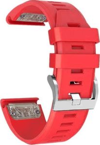 Alogy Gumowy pasek Alogy karbon do Garmin Fenix 5/5 Plus/6/6 pro czerwony uniwersalny 6