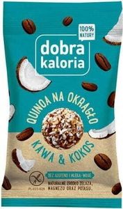 Dobra Kaloria Przekąska kokosowa z komosą i kawą bez glutenu 24g EKO Dobra Kaloria 1