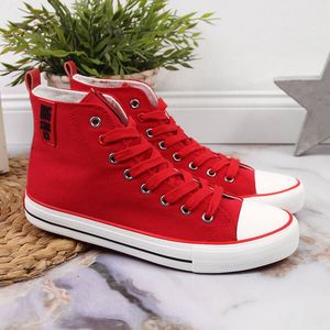 Big Star Trampki za kostkę tekstylne czerwone Big Star JJ274128 41 2