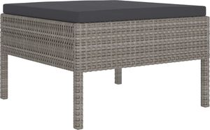 vidaXL 5-cz. zestaw wypoczynkowy do ogrodu, poduszki, rattan PE, szary 5