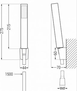 Mexen Mexen Cetus R77 bateria wannowa z zestawem prysznicowym, chrom - 74433R77-00 3