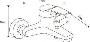 Mexen Mexen Caro R62 bateria wannowa z zestawem prysznicowym, czarna - 74663R62-70 2