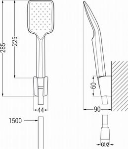 Mexen Mexen Fabia DF62 bateria prysznicowa z zestawem prysznicowym, czarna- 74654DF62-70 3