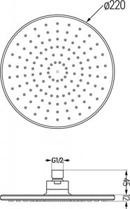 Deszczownica Mexen D-40 1-funkcyjna biały 3