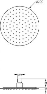 Deszczownica Mexen Slim 1-funkcyjna chrom 3