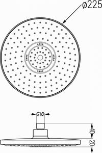Deszczownica Mexen D-05 1-funkcyjna czarny 3