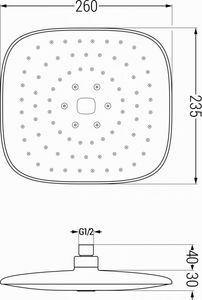 Deszczownica Mexen D-22 1-funkcyjna chrom 3