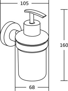 Dozownik do mydła Mexen Mexen Tiber dozownik do mydła chrom - 7050540-00 2