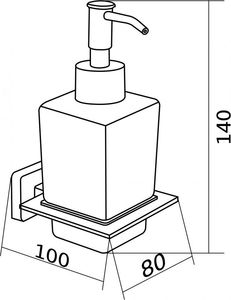 Dozownik do mydła Mexen Mexen Arno dozownik do mydła, chrom - 70207388-00 2
