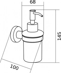 Dozownik do mydła Mexen Mexen Remo dozownik do mydła, czarny - 70507388-70 2