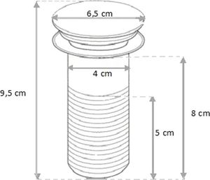 Mexen Korek automatyczny klik-klak chrom 2
