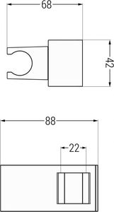 Mexen Mexen uchwyt prysznicowy czarny - 79355-70 2