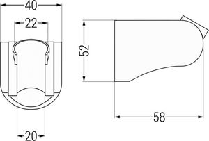 Mexen Mexen uchwyt prysznicowy czarny - 79354-70 2