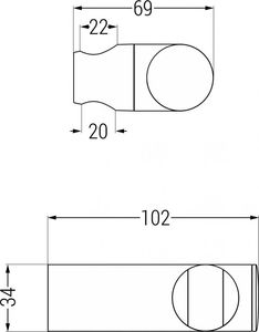 Mexen Mexen uchwyt prysznicowy chrom - 79356-00 2