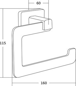 Mexen Uchwyt na papier toaletowy Asis Czarny 2