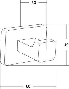 Mexen Uchwyt 1-hakowy 6 cmcm czarny 2