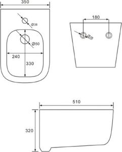 Bidet Mexen Mexen Stella bidet wiszący, biały - 35685100 2