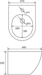 Bidet Mexen Mexen Lena bidet wiszący, biały - 35224800 2