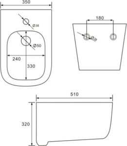 Bidet Mexen Mexen Margo bidet wiszący, biały - 35425100 2