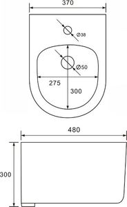 Bidet Mexen Mexen Sofia bidet wiszący, biały - 35544800 2