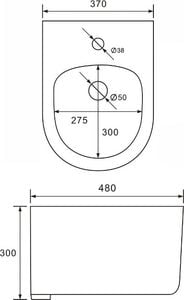Bidet Mexen Mexen Sofia bidet wiszący, czarny - 35544870 2