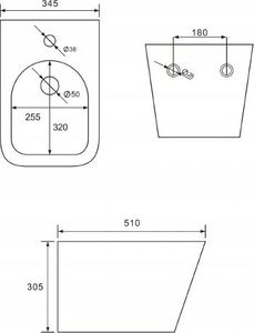 Bidet Mexen Mexen Teo bidet wiszący, czarny mat - 35855185 2